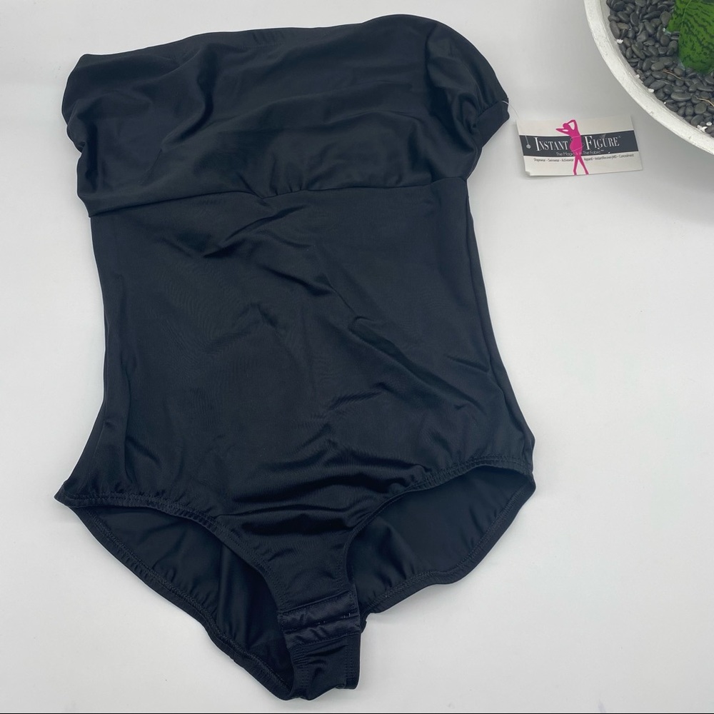 InstantFigure Bandeau Brief Bodysuit WBS012 In Black
size XL NEW